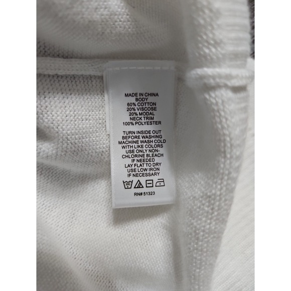 CeCe Women's Size XS Pullover Long-sleeve Knit  Neck Tie Sweater - Picture 10 of 11